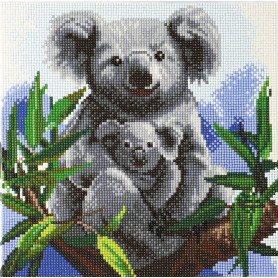 Crystalart - Cuddly Koalas, 30X30cm Kit