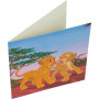 Crystalart - Simba And Nala, 18X18cm Card
