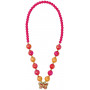 Pink Poppy - Vibrant Butterfly Necklace