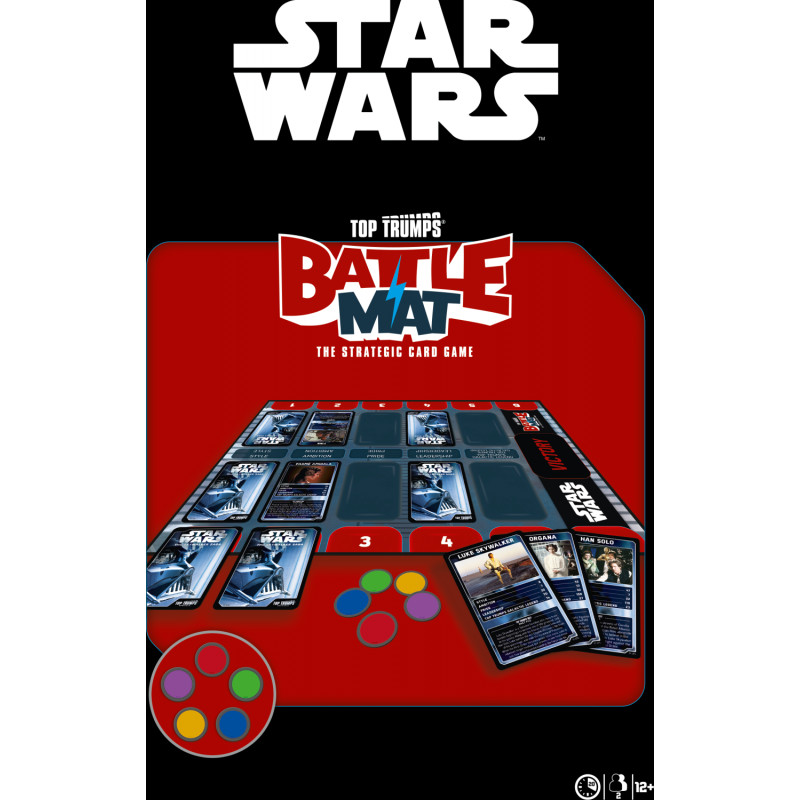 Winning Moves TOP TRUMPS Battle Mat Star Wars: Gioco Da Tavolo Con Tappetino E Carte Skywalker Saga