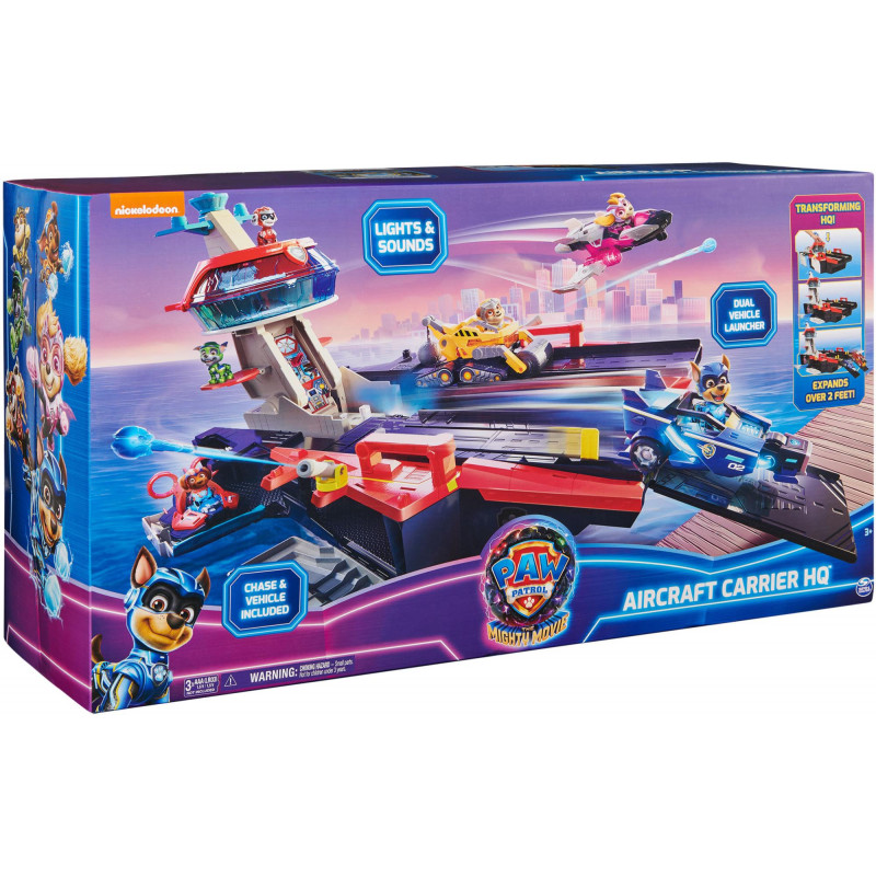 Paw Patrol The Mighty Movie Aircraft Carrier HQ - Shop Now!