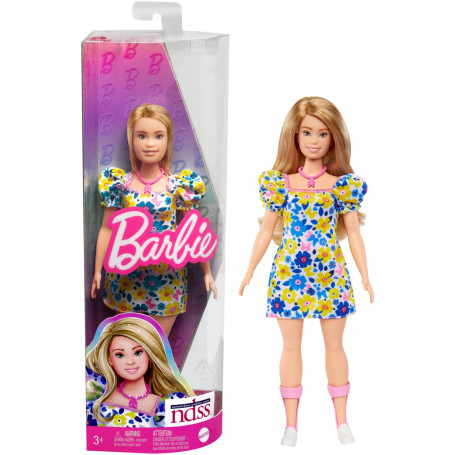 BARBIE FASHIONISTA DOLL - YELLOW BLUE FLORAL