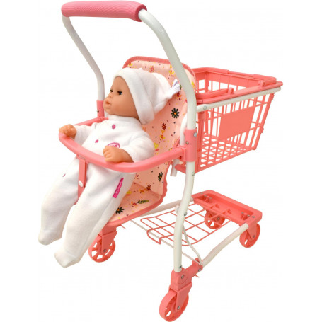 Shopping Trolley With Basket And Baby Seat Afterpay