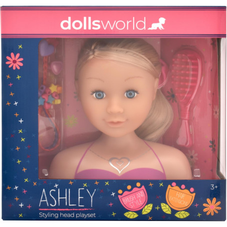 Dolls World Styling Head Blonde Hair