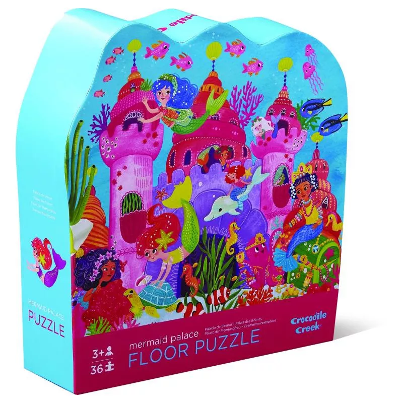 Puzzle Per Bambini 36 Pezzi Crocodile Creek – Shaped Ocean Dreams, Forma Speciale E Colori Vivaci