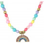 Pink Poppy Smile Be Happy Rainbow Necklace