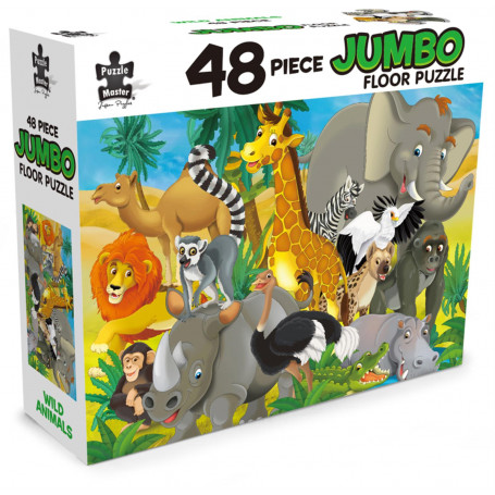 48 Piece Jumbo Floor Puzzle Wild Animals