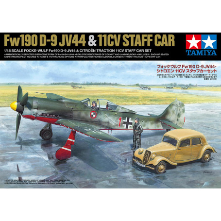 Focke-Wulf Fw190 D-9 JV44 & Citroen 11CV Set 1/48 Scale