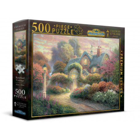 Thomas Kinkade 500Pce Puzzle - Rosebud Cottage