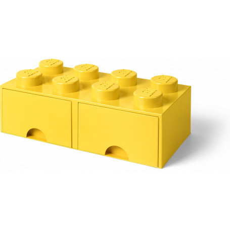 LEGO BRICK DRAWER (8 KNOBS) - Bright Yellow