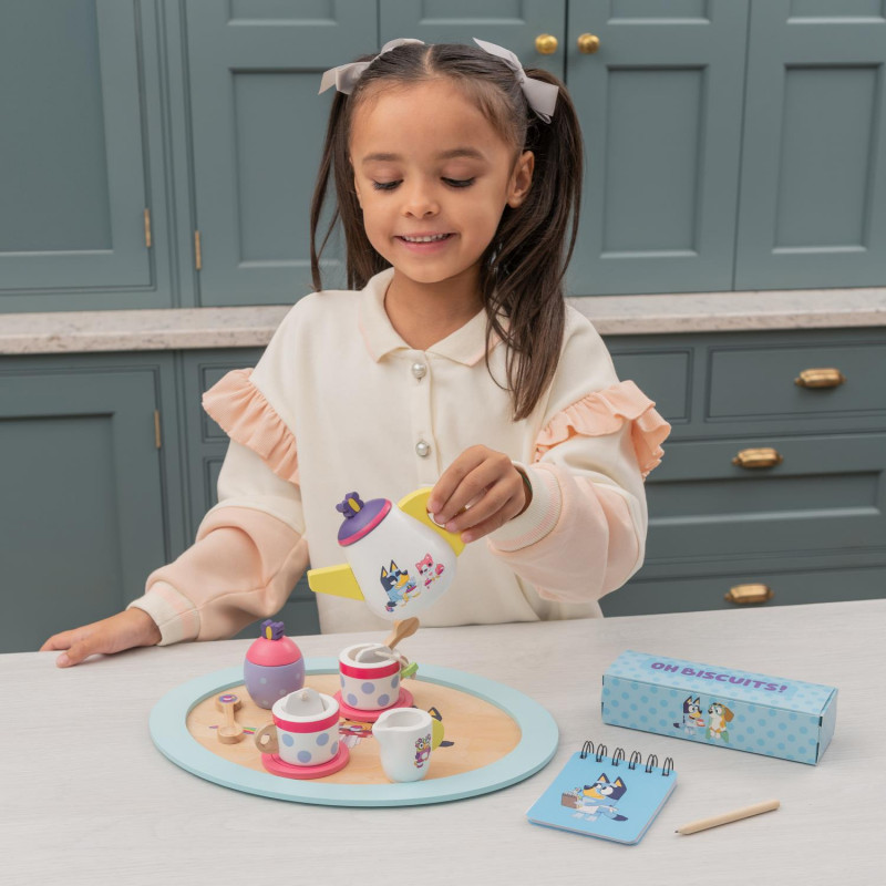 Bluey Wooden Tea Party Set Set | Mr Toys Toyworld