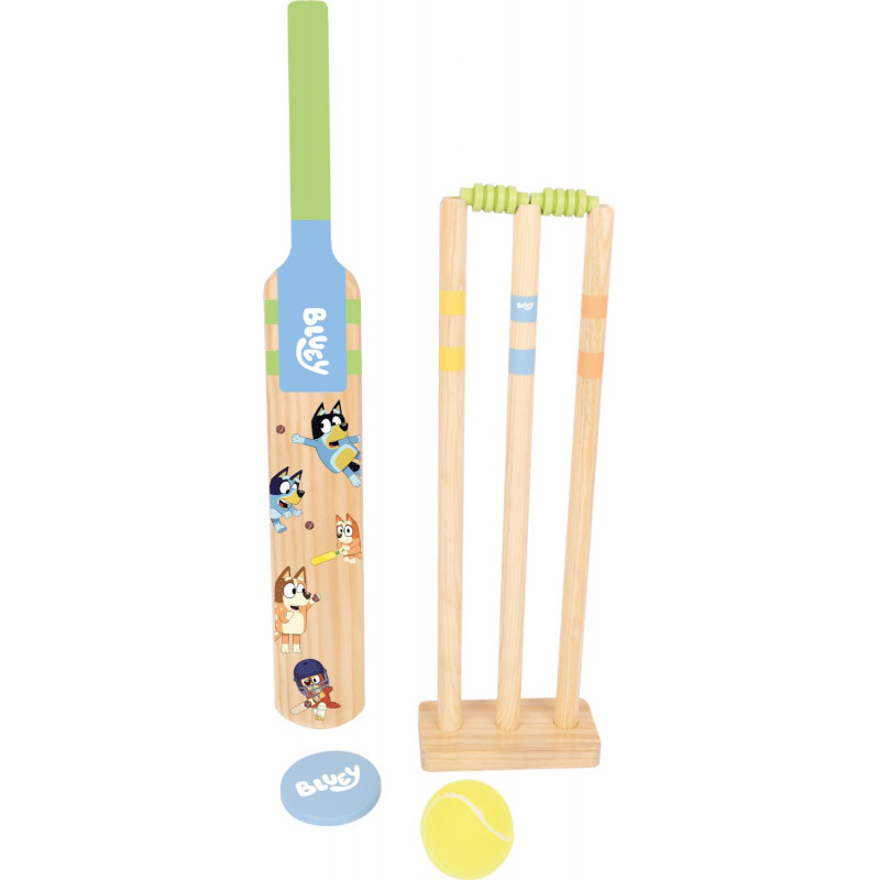 Bluey Wooden Cricket Set Mr Toys Toyworld