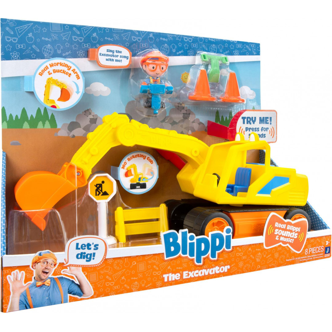 Blippi - Feature Vehicle (Blippi Excavator) | Mr Toys Toyworld