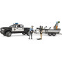 1:16 Ram 2500 Police Pickup & Trailer With  Boat & Figures