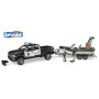 1:16 Ram 2500 Police Pickup & Trailer With  Boat & Figures