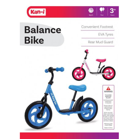 Kan-i Balance Bike with Foot Rest - Pink Only
