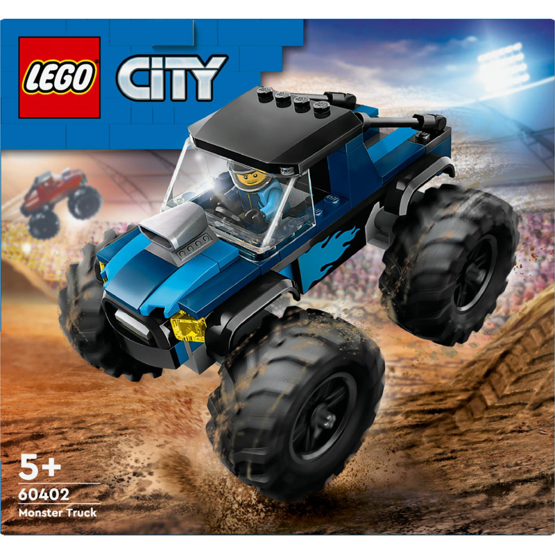 LEGO® City Blue Monster Truck Building Toy Cars 148 Pieces 60402 main image 0