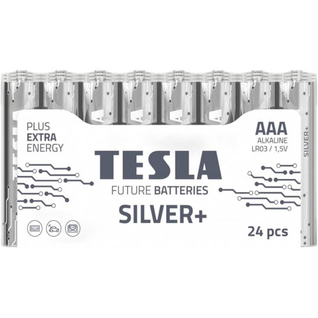 Tesla Silver+ Alkaline Battery AAA (Shrink Foil 10 Pack)
