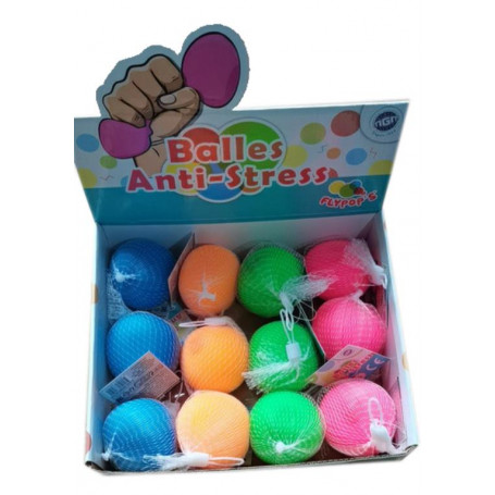 Stretch Mouldable 6.5cm Neon Stress Balls assorted