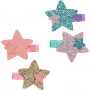 Pink Poppy - Shimmering Mermaid Star Hair Clips