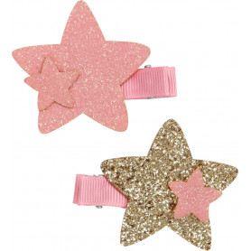 Pink Poppy - Shimmering Mermaid Star Hair Clips