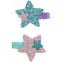 Pink Poppy - Shimmering Mermaid Star Hair Clips