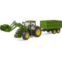 Bruder - John Deere 7R 350 With  Frontloader And Tipping Trailer
