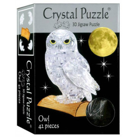 Crystal Puzzle Clear Owl