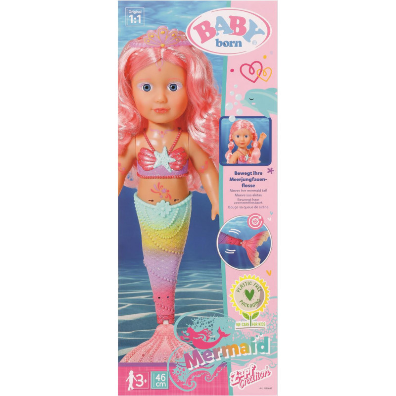 Baby Born Little Sister Mermaid 46cm Doll - Shop Now!