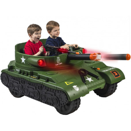 Thunder Tank With Working Cannon  and Turret Green 24 Volt