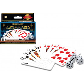 Classic Games - 2 Decks Playing Cards & 5 Dice