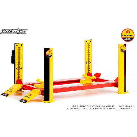 1:18 Mopar Four Post Hoists - Yellow and Red