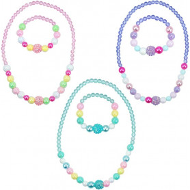 Pink Poppy Pastel dream necklace and bracelet set