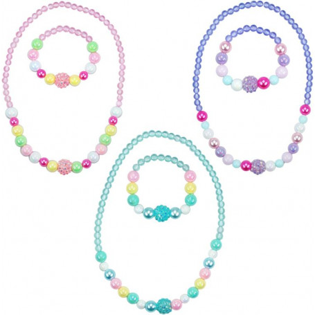 Pink Poppy Pastel dream necklace and bracelet set