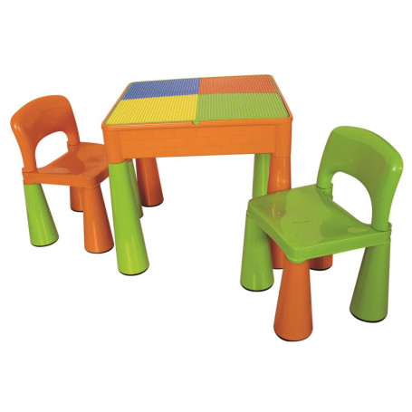 Super Kids Multicolour Table and Chairs With Block Top