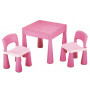 Super Kids Pink Table and Chairs With Block Top