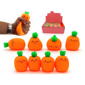 MOULDABLE CLAY SQUEEZE CARROT - 10x6cm