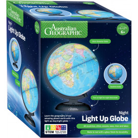 AusGeo - Globe - 20 cm Night Light Up