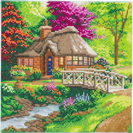 CrystalArt - Friendship Cottage, 30x30cm Kit