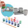 PAINT YOUR OWN - FLOWER POTS - CEMENT - 17 PCS