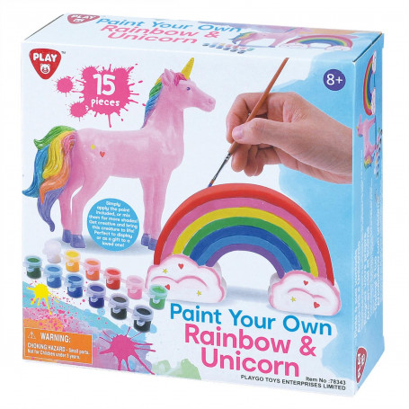 PAINT YOUR OWN - RAINBOW & UNICORN - POLYRESIN - 15 PCS