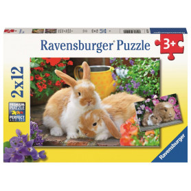 Rburg - Guinea Pigs & Bunnies Puzzle 2x12pc