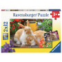 Rburg - Guinea Pigs & Bunnies Puzzle 2x12pc