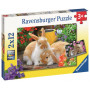 Rburg - Guinea Pigs & Bunnies Puzzle 2x12pc