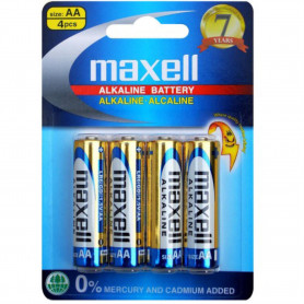 Maxell Premium Alkaline Battery AA (Blister 4 Pack)