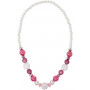 Pink Poppy - Sparkly Pink and Pearl Beaded Necklace and Bracelet Set