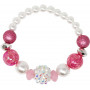 Pink Poppy - Sparkly Pink and Pearl Beaded Necklace and Bracelet Set