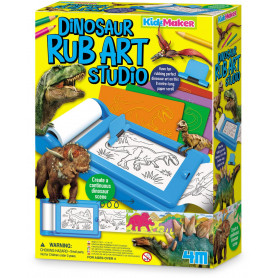 4M - KidzMaker - Dinosaur Rub Art Studio