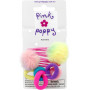 Pink Poppy Pom Pom Hair Clips & Elastics