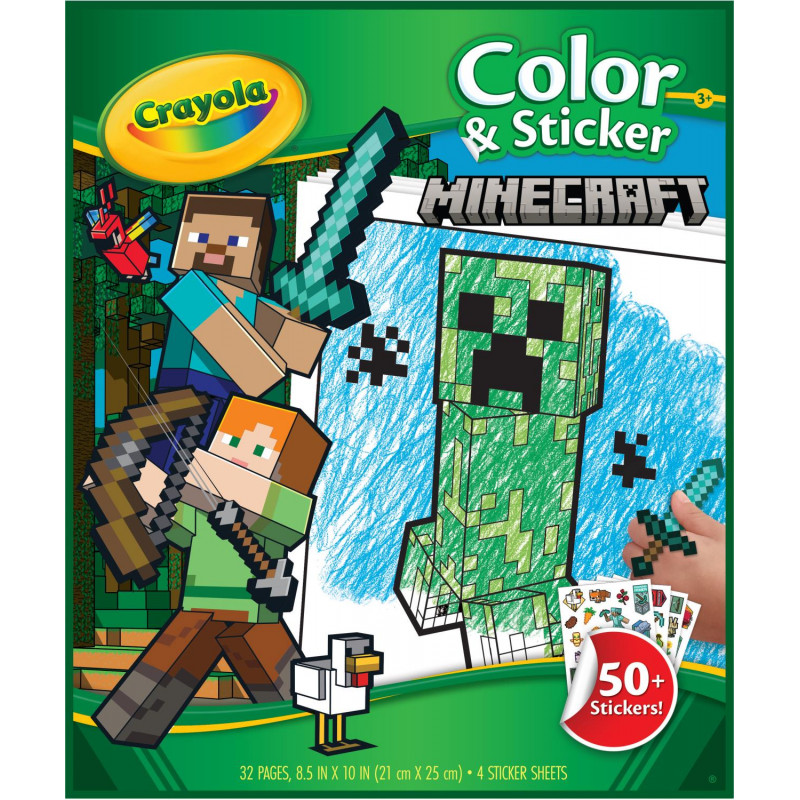 Crayola Color & Sticker Book - Minecraft - Afterpay